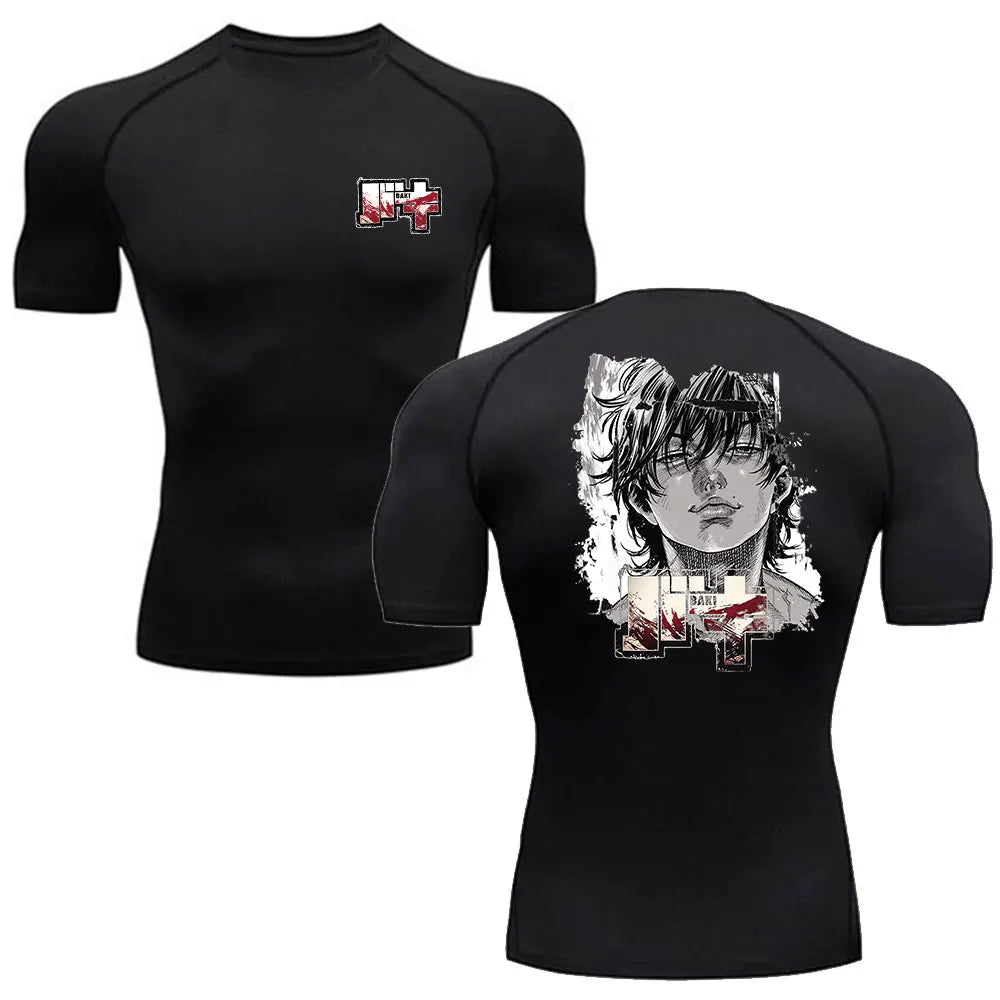 anime-baki-print-compression-tshirts-for-men-gym-workout-fitness-running-summer-short-sleeve-top-tee-quick-dry-athletic-t-shirt